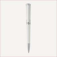 Kugelschreiber mit Palladiumfinish und natürlichem Lack Strahlendes Weiß