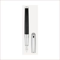 Line D Medium Duo Tone-Füllfederhalter Schwarz, Silber