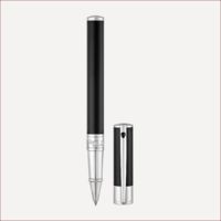 Schwarzer Tintenroller mit Chromfinish