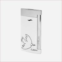 Slim 7 Feuerzeug Picasso Dove Beige Weiß