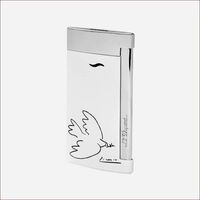 Slim 7 Feuerzeug Picasso Dove Beige Weiß