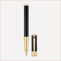 Schwarzer Tintenroller mit Gelbgoldfinish