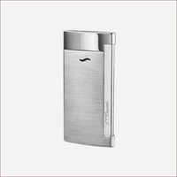 Feuerzeug mit gebürstetem Chromfinish Chrome grau