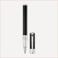 Schwarzer Tintenroller mit Chromfinish
