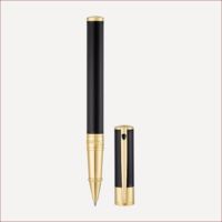 Schwarzer Tintenroller mit Gelbgoldfinish