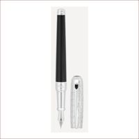 Line D Ffüllfederhalter Medium Dandy Duo Tone Palladium, Schwarz