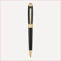 Line D Medium-Kugelschreiber Schwarz Goldfinish
