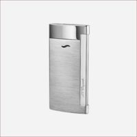 Feuerzeug mit gebürstetem Chromfinish Chrome grau