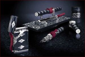 S.T. Dupont Linie 2 Samurai Feuerzeug & Füllfederhalter Limited Edition 2010