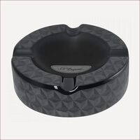 Aschenbecher - Schwarzes Porzellan mit Firehead-Muster Schwarz