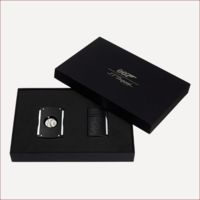 Set aus Maxijet Feuerzeug und Zigarrenschneider James Bond 007 – Schwarz