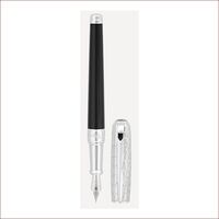 Line D Ffüllfederhalter Medium Dandy Duo Tone Palladium, Schwarz
