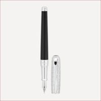 Line D Ffüllfederhalter Medium Dandy Duo Tone Palladium, Schwarz