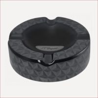 Aschenbecher - Schwarzes Porzellan mit Firehead-Muster Schwarz