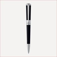 Kugelschreiber mit Palladiumfinish und natürlichem Lack Schwarz