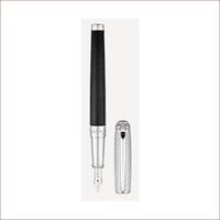 Line D Medium Duo Tone-Füllfederhalter Schwarz, Silber